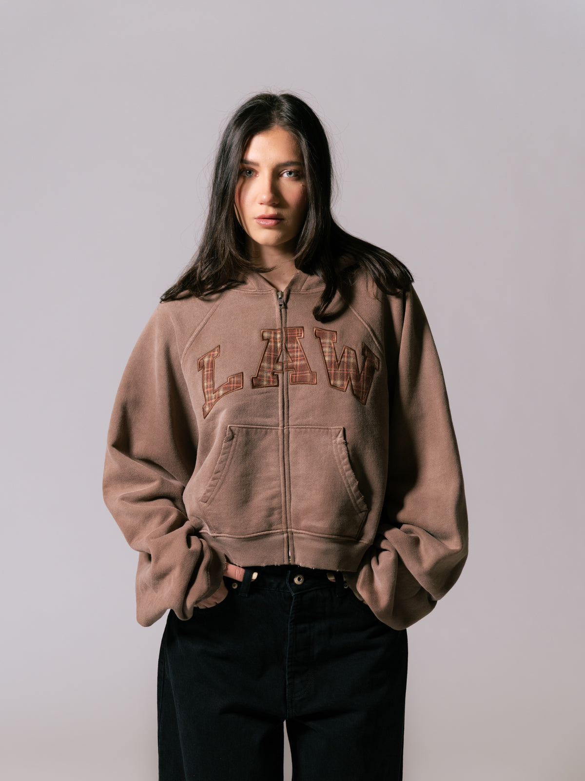 Plaid Law Zip-Up