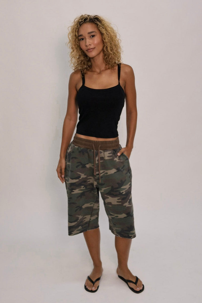 Camo Cut Off Short