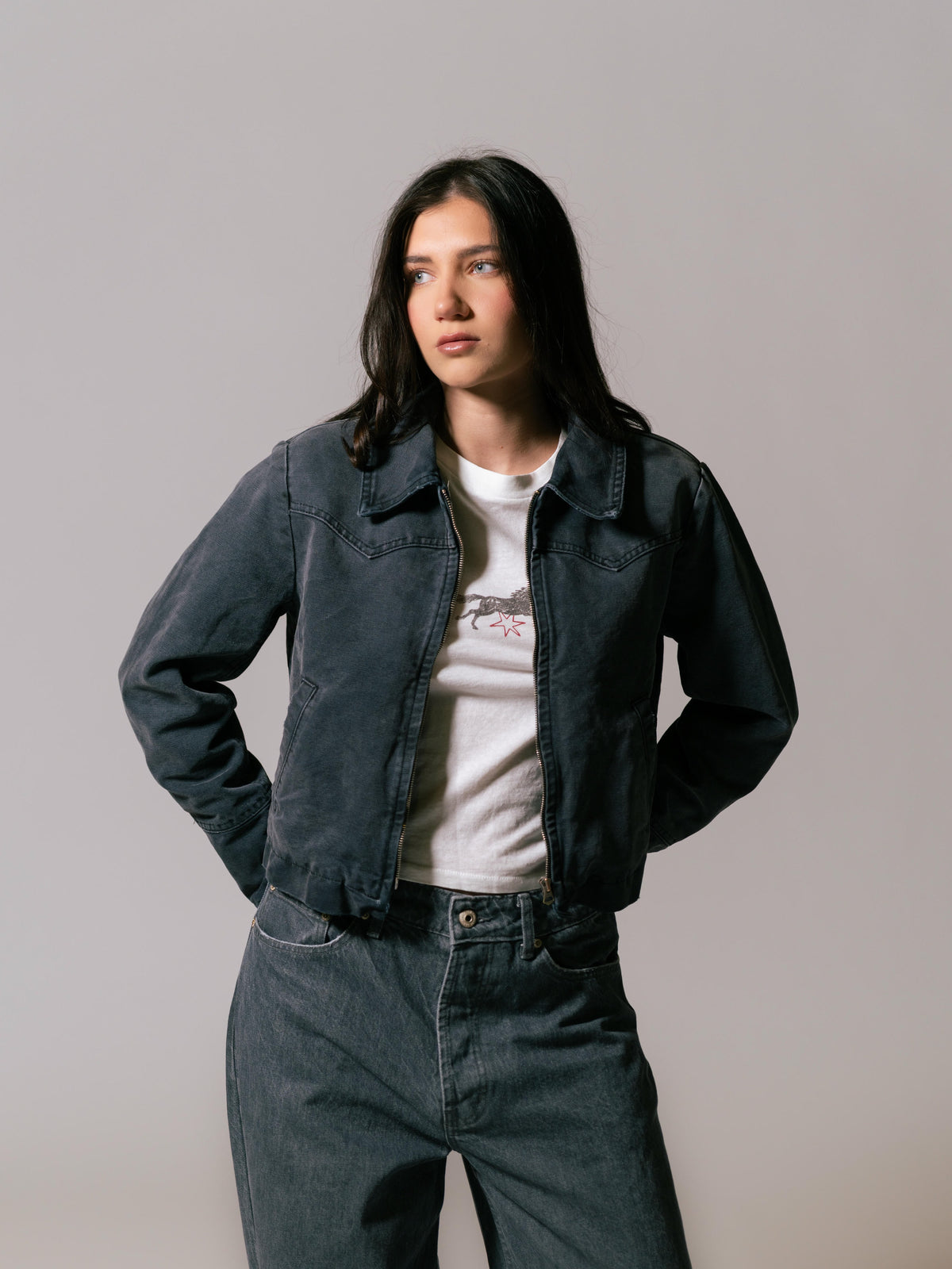 Women's Western Jacket - Vintage Black