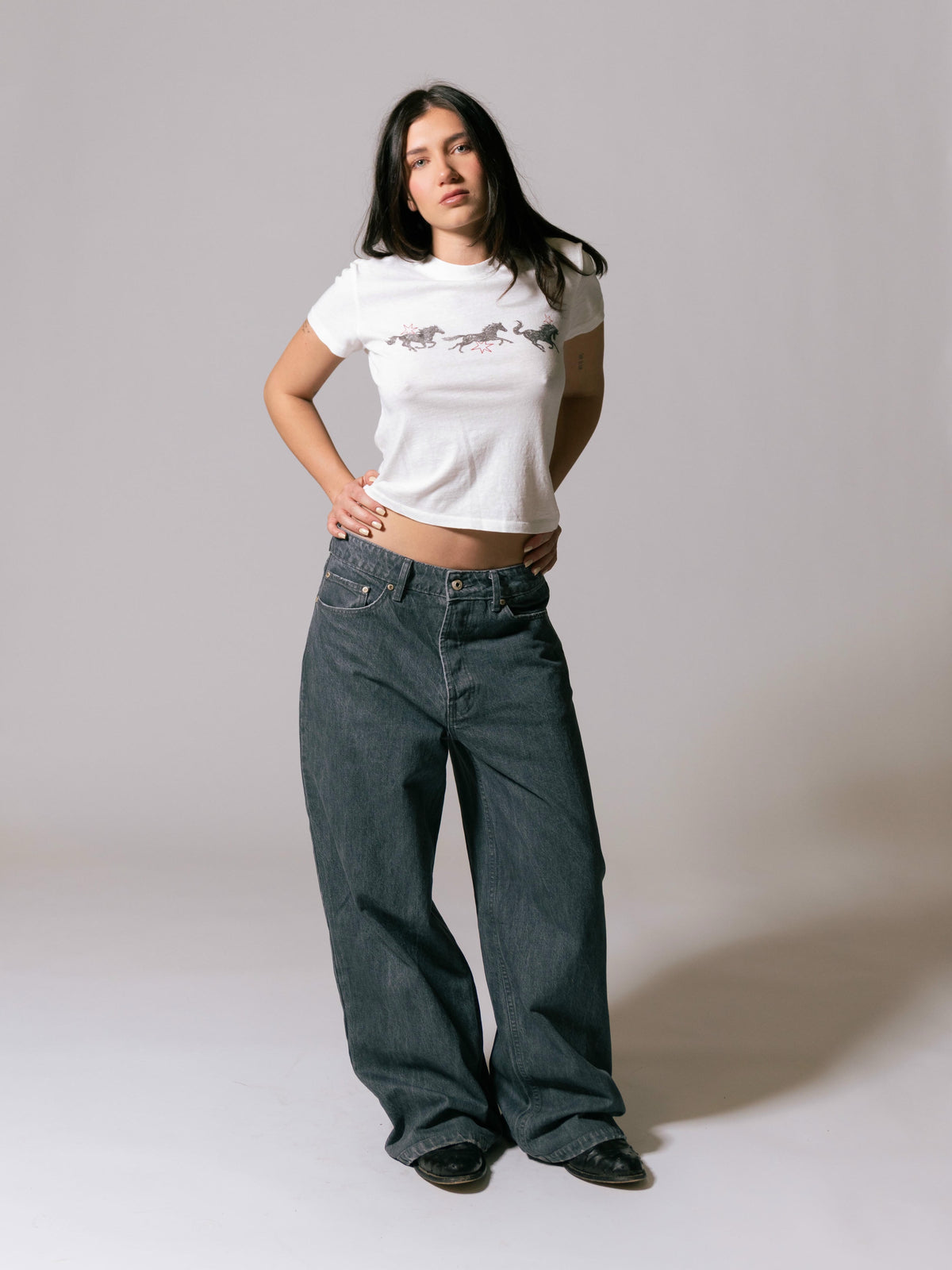 Women's Rodeo Baby Tee - White
