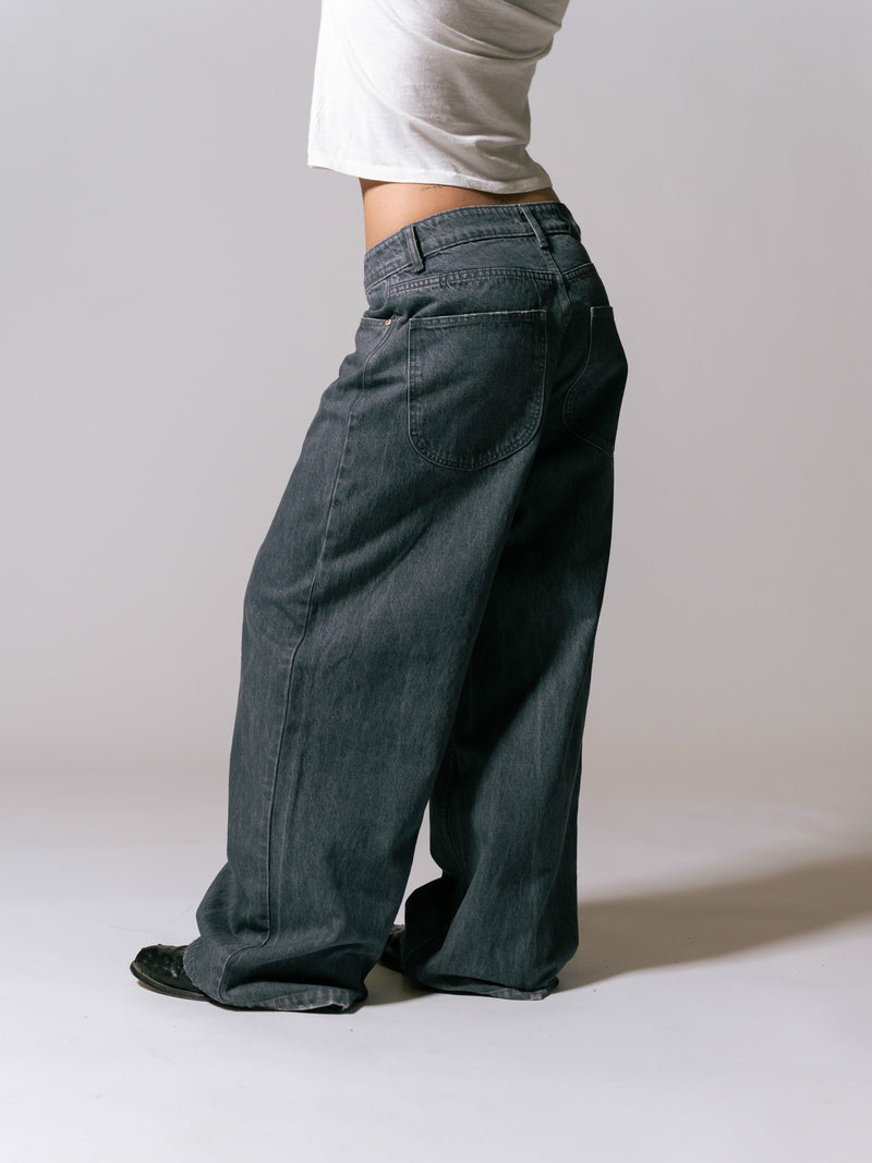 Denim Pant - Charcoal Grey back