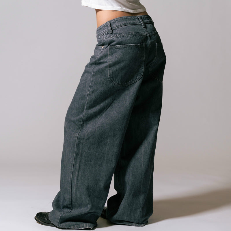 Denim Pant - Charcoal Grey back