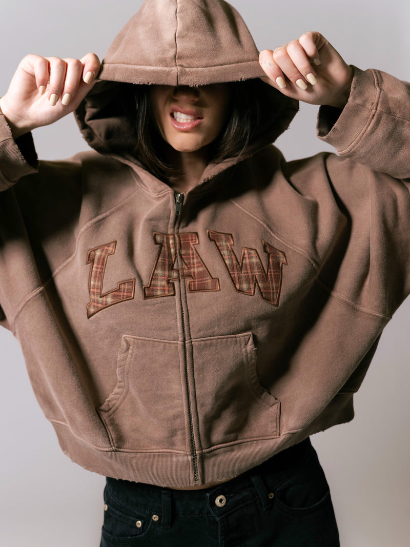 Plaid Law Zip-Up