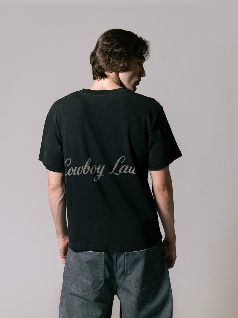 Core Script T-Shirt - Vintage Black back