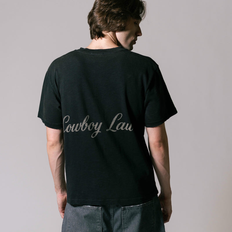 Core Script T-Shirt - Vintage Black back