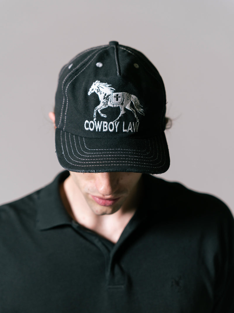 Canvas Horse Hat - Black back