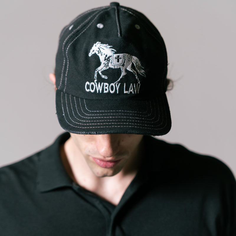 Canvas Horse Hat - Black back
