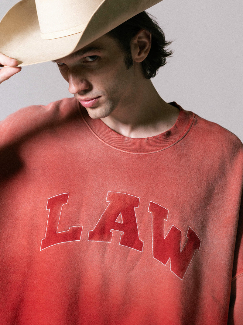 Sunfaded Crewneck - Red back