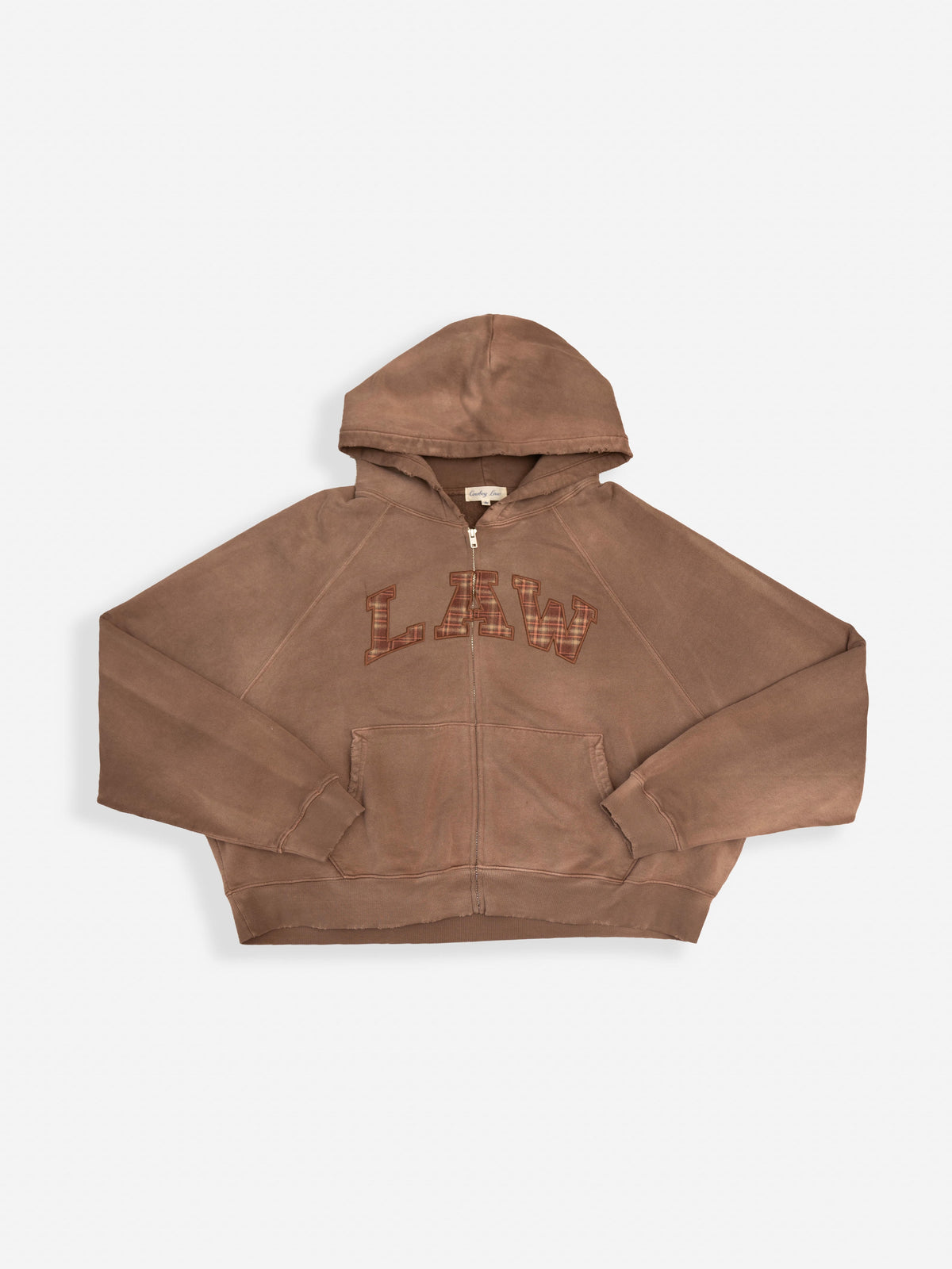 Plaid Law Zip-Up - Vintage Brown